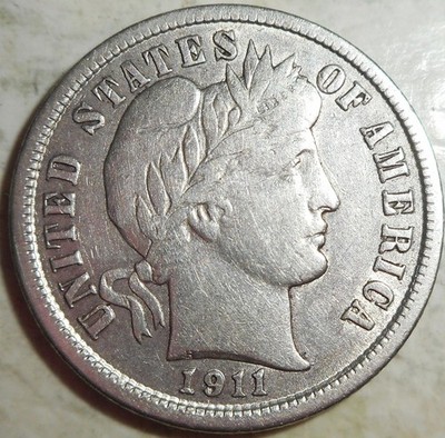 1911 Barber Dime, Higher Grade, Estate Sale, SHIPS FREE