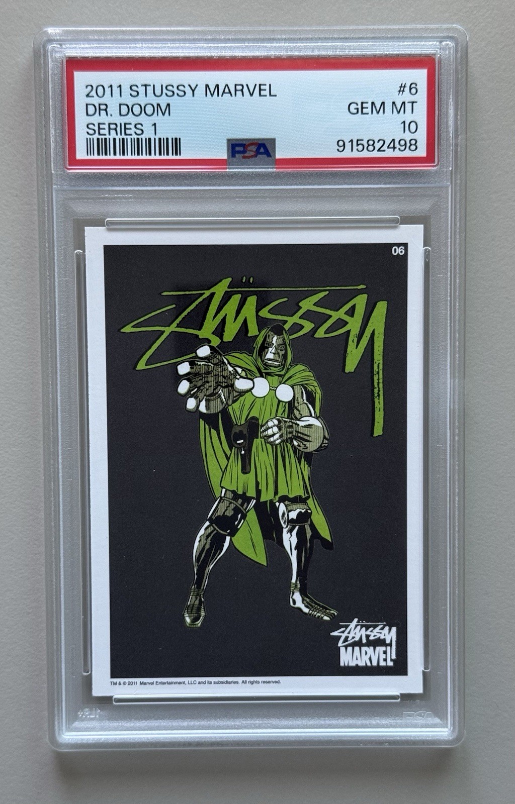2011 Stussy x Marvel Comics Series 1 Doctor Doom #06 PSA 10 Avengers