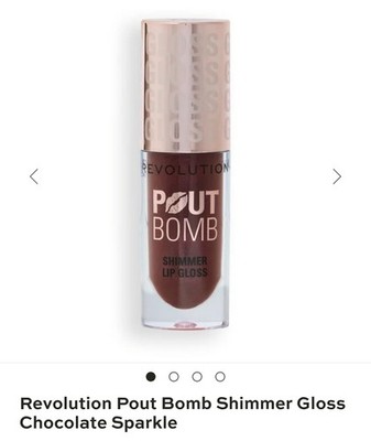 8x Revolution Pout Bombe Plumping Lipgloss Brandneu Chocolate Sparkle UVP 45£
