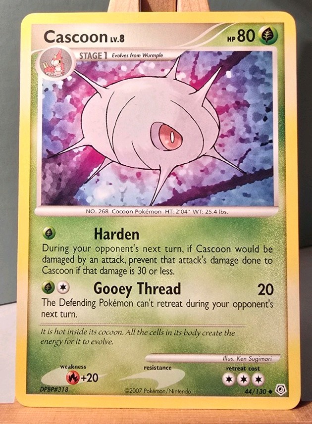 Pokemon Cascoon 44/130 Diamond and Pearl Uncommon NM