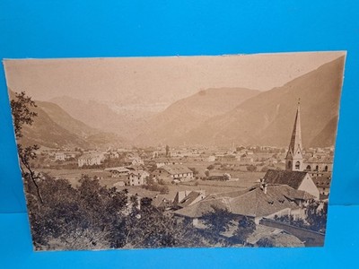 ALTE GROSSE AUFNAHME SCHWYZ SCHWEIZ KIRCHE ST.MARTIN UND ST.OSWALD AUF PAPPE