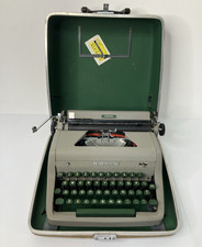 Vintage 1954 Royal Keystone Manual Typewriter Green Keys Portable in Case thumbnail