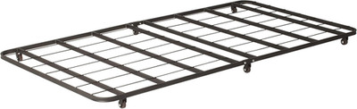 Furniture Metal Frame Roll-Out Trundle for Daybeds and Twin Beds, Black