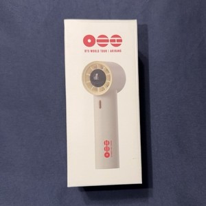 BTS World Tour Love Yourself Mini Portable Battery Handheld Fan White