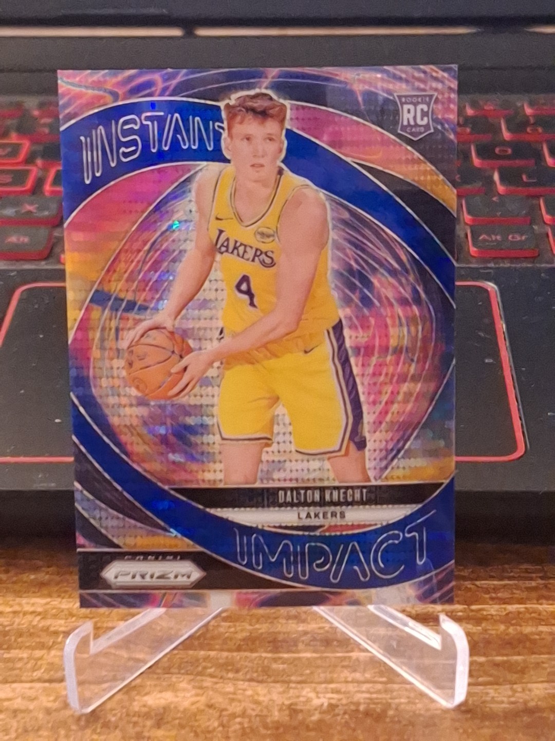 2024-25 Panini Prizm Dalton Knecht #5 Blue Pulsar Instant Impact RC Rookie /99