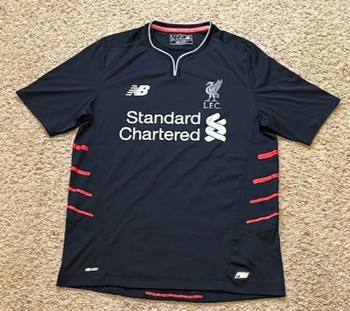 Liverpool FC New Balance 2016-17 Black Away Kit Jersey Shirt Adult ...