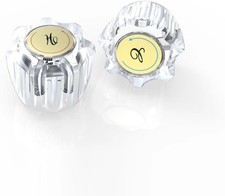 Polished Clear Acrylic Replacement Faucet Handles for Delta/Delex - Easy Fit