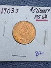 1903-S $5 Gold Liberty Head gold coin