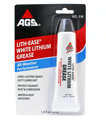 AGS Lith-Ease White Lithium Grease 1.25 oz 2 pack