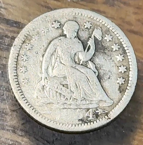 1854-O Arrows Seated Liberty Half Dime Nice Fine Details CHRC