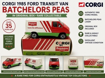 Corgi 1985 Ford Transit Van Batchelors Peas In Box Boxed Rare Collectable M2