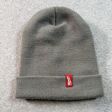 Milwaukee Beanie Gray Ribbed Knit Cuffed Beanie One Size