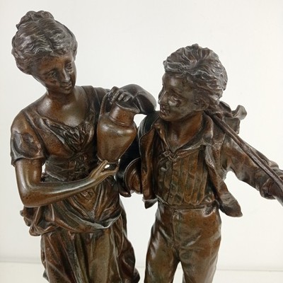 Regelmäßige Statue Paar an der Quelle von Ernest Rancoulet