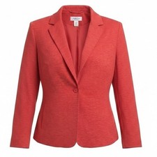 Vintage Judith Hart Collection Blazer Womens 6 Burnt Orange Silk Linen Jacket