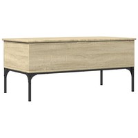 Couchtisch Sonoma-Eiche 100X50X45 Cm Holzwerkstoff Und Metall