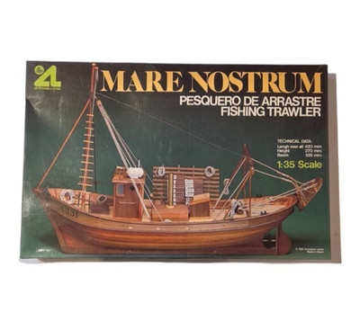 Artesania Latina Mare Nostrum Wooden Fishing Trawler Cintage Model Kit Parts Lot