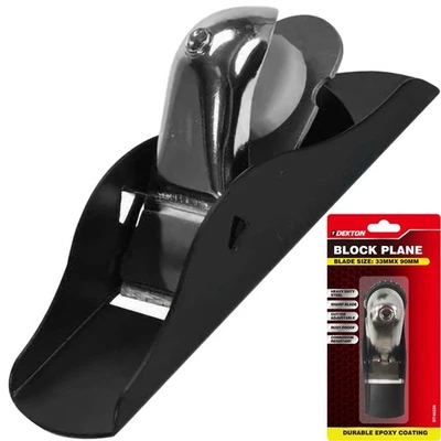 Dekton Block Plane 33mm x 90mm Hand Plane Adjustable Manual Woodwork Tool
