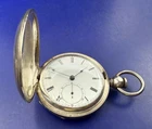 Waltham William Ellery Civil War Era Pocket Watch Silver Hunter 1864 - Repair