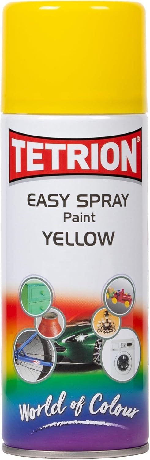 Tetrion Glossy Spray Paint 400ml Aerosol - High Visibility Finish for Interior