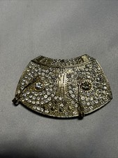 Turn-Tables Mixer DJ Music Rhinestone Fashion Metal Belt Buckle Goldtone