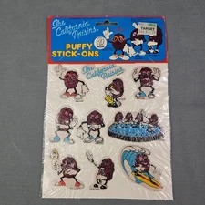 Vintage The California Raisins Puffy Stickers STICK-ONS By Imperial Toy 1987 NOS