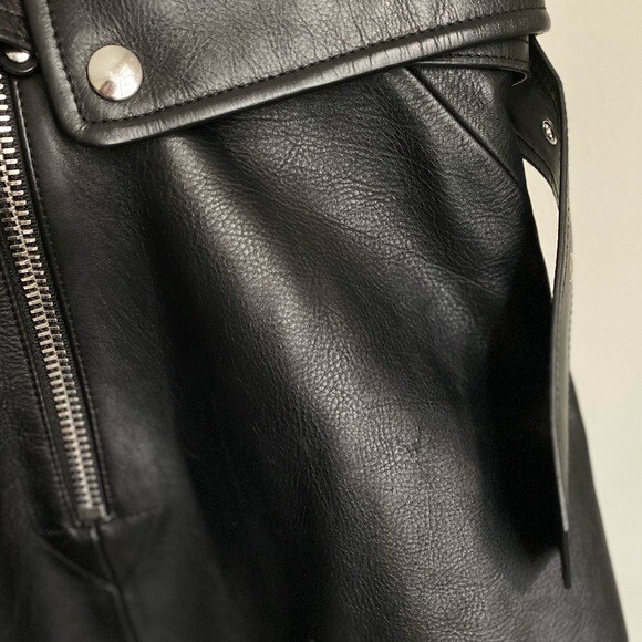 ALEXANDER WANG Deconstructed Moto Mini Skirt In Black $1495