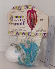 Kit de adornos de belleza brocado huevo de Pascua Walco 971 - Nuevo de Lote Antiguo #5145 PAVO REAL ENVÍO GRATUITO