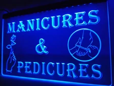 Manicures Pedicures Beauty Salon LED Neon Light Sign gift home decor size 12 x 8