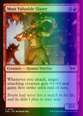 MTG Most Valuable Slayer (144/469) Duskmourn House of Horror NM FOIL