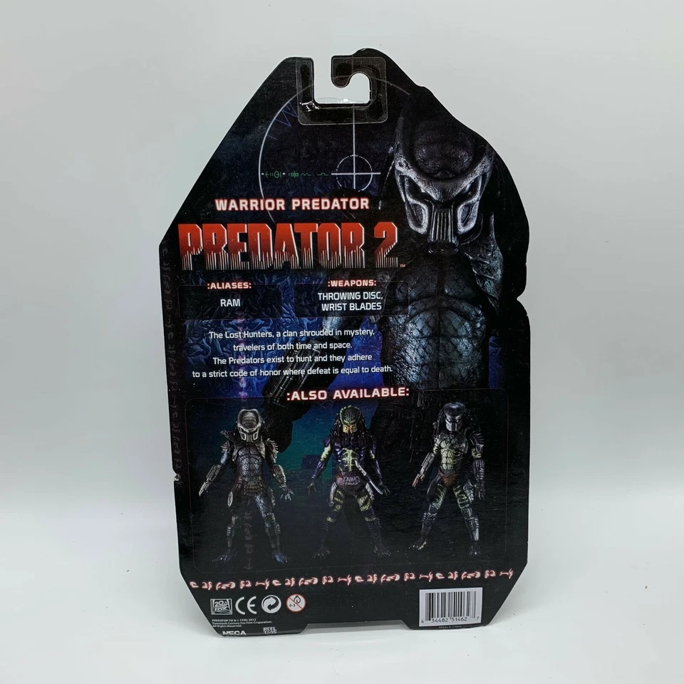 Predator 2 Warrior Predator Action Figure Alien Hunter PVC Toy Doll 8" - Image 2 of 3