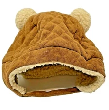 First Steps Boys Winter Hat with Ear Flaps Brown Chin Strap 6 to 12 Months