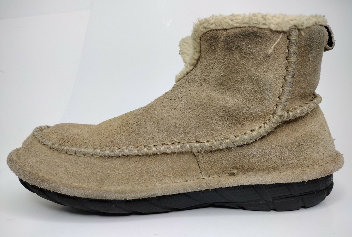 Crocs Crocassin Men’s Brown Suede Boots With Faux Fur Lining Slip On Size 12 Crocs Cobbler Suede leather Faux Fur Sz 10 | Mercari main image 2