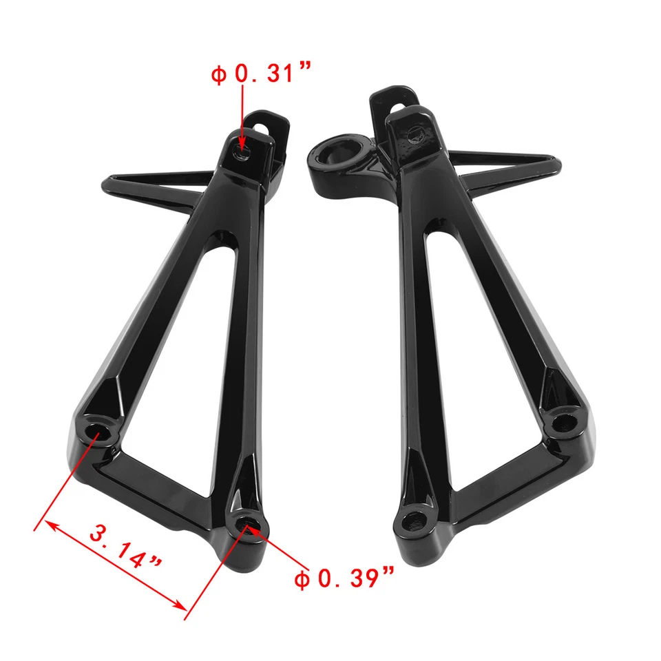 Soporte de estriberas de pasajero trasero apto para Yamaha YZF R3 2015-2025 MT-03 2020-2024 Foto 4 de 4