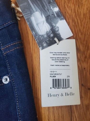 Henry&belle Bootcut Pilsen Mid Riseblue Long Jeans WOMEN'S SZ 29 New - Picture 5 of 12