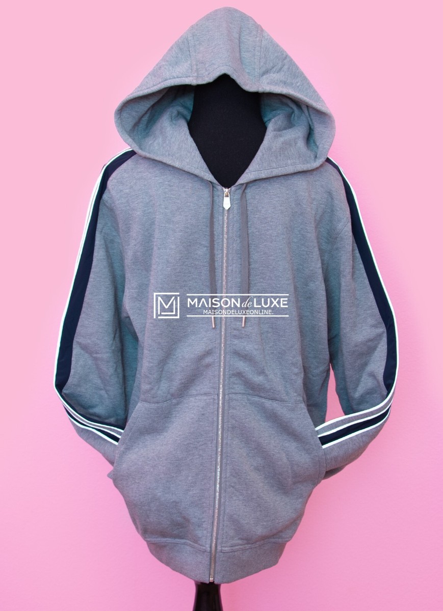 HERMES ランH パーカー　グレー NEW HERMES GRIS RUN H ZIPPED HOODED SWEATER L LARGE HOODY