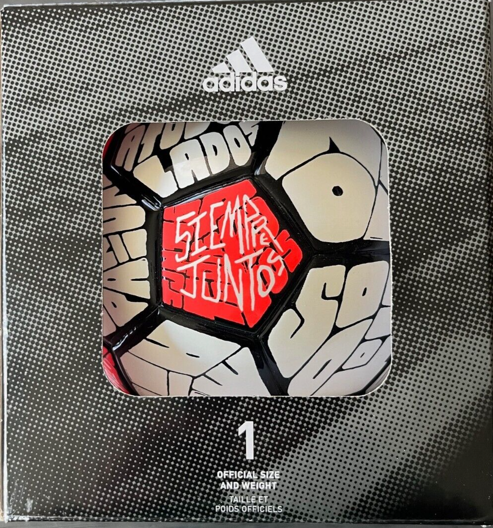 ADIDAS MESSI MINI SOCCER BALL WHITE RED BLACK BRAND NEW SIZE 1