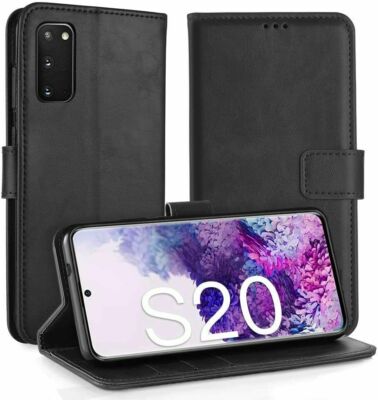 Stoßfeste Leder Book Case für Samsung S20 Plus S20 Ultra Brieftasche Flip Ständer UK