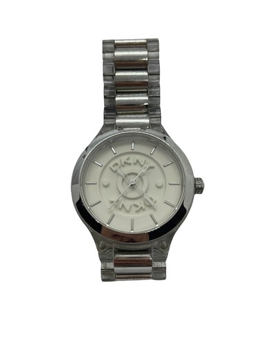 DKNY Two-Tone White Stainless Steel / Plastic Bracelet 50m Ladies Watch NY8167