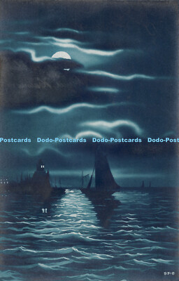 R488152 9318 Night View Segelboote Made in Italy Torino Fotocelere