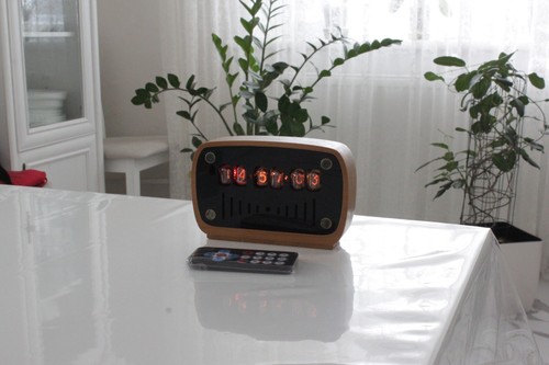 Case Nixie tube clock with IN-17 tubes style Remote Motion Sensor Temperature - Picture 6 of 29