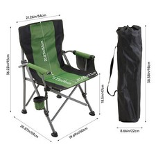 Portable Camping Chair Folding Camping Chair with Cup Holder and Side Pocket