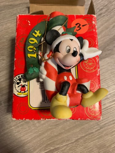 Enesco Holiday Ornament Mickey With Candy Cane 1994 - Picture 3 of 3
