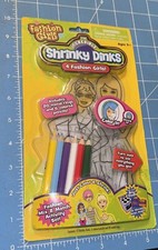 Shrinky Dinks Fashion Girls 6 Colored Pencils  12 Pieces To Color, Ages 5 , New