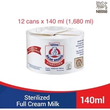 Bear Brand Sterilized Full Cream Milk (12 cans x 140 ml)
