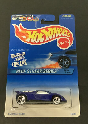 1996 Hot Wheels Blue Streak Series Speed Blaster Blue #4 of 4
