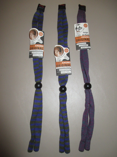 3 NOS Chums Original Eyewear Retainers Purple Colors