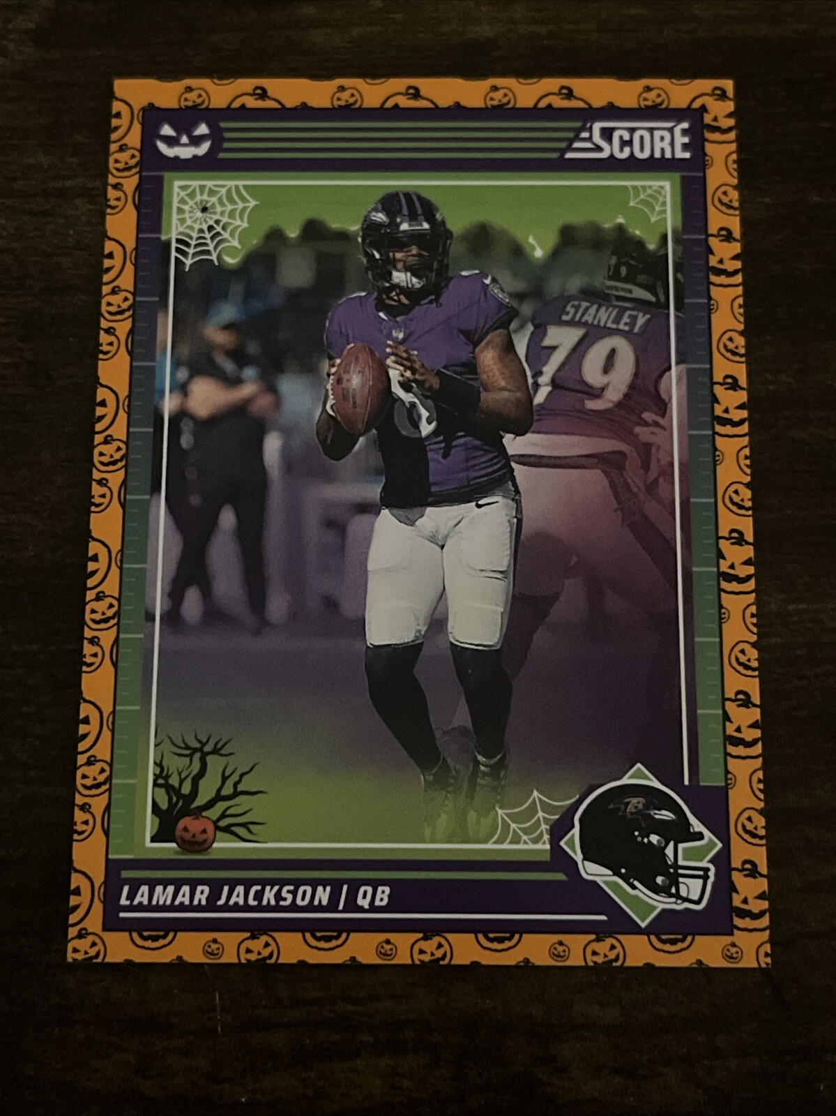 2024 Score-A-Treat Pumpkin Orange #19 Lamar Jackson Baltimore Ravens S3586*