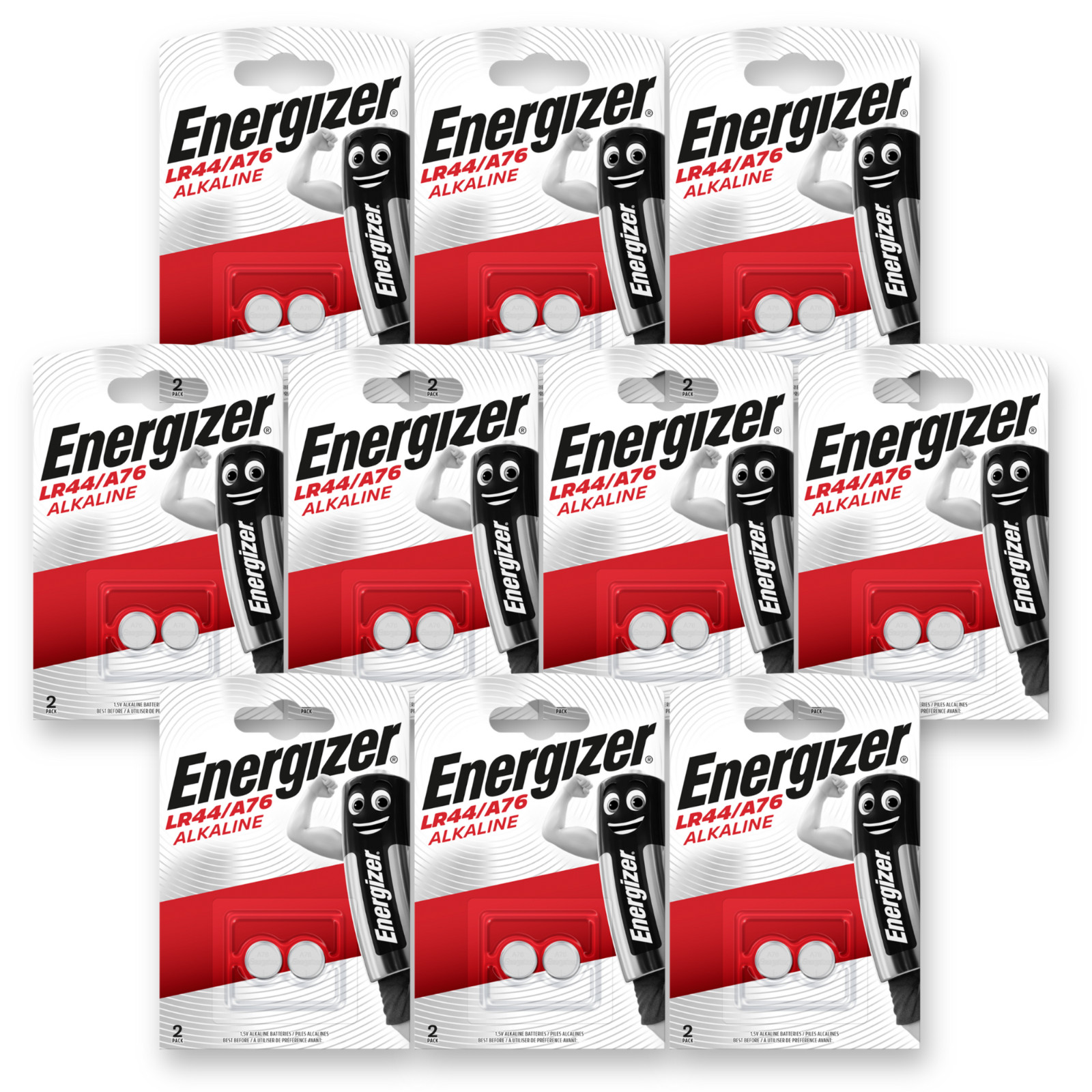 20x ENERGIZER LR44 Batteries A76 AG13 1.5V Alkaline Coin Cell *EXPIRY 10/2028*