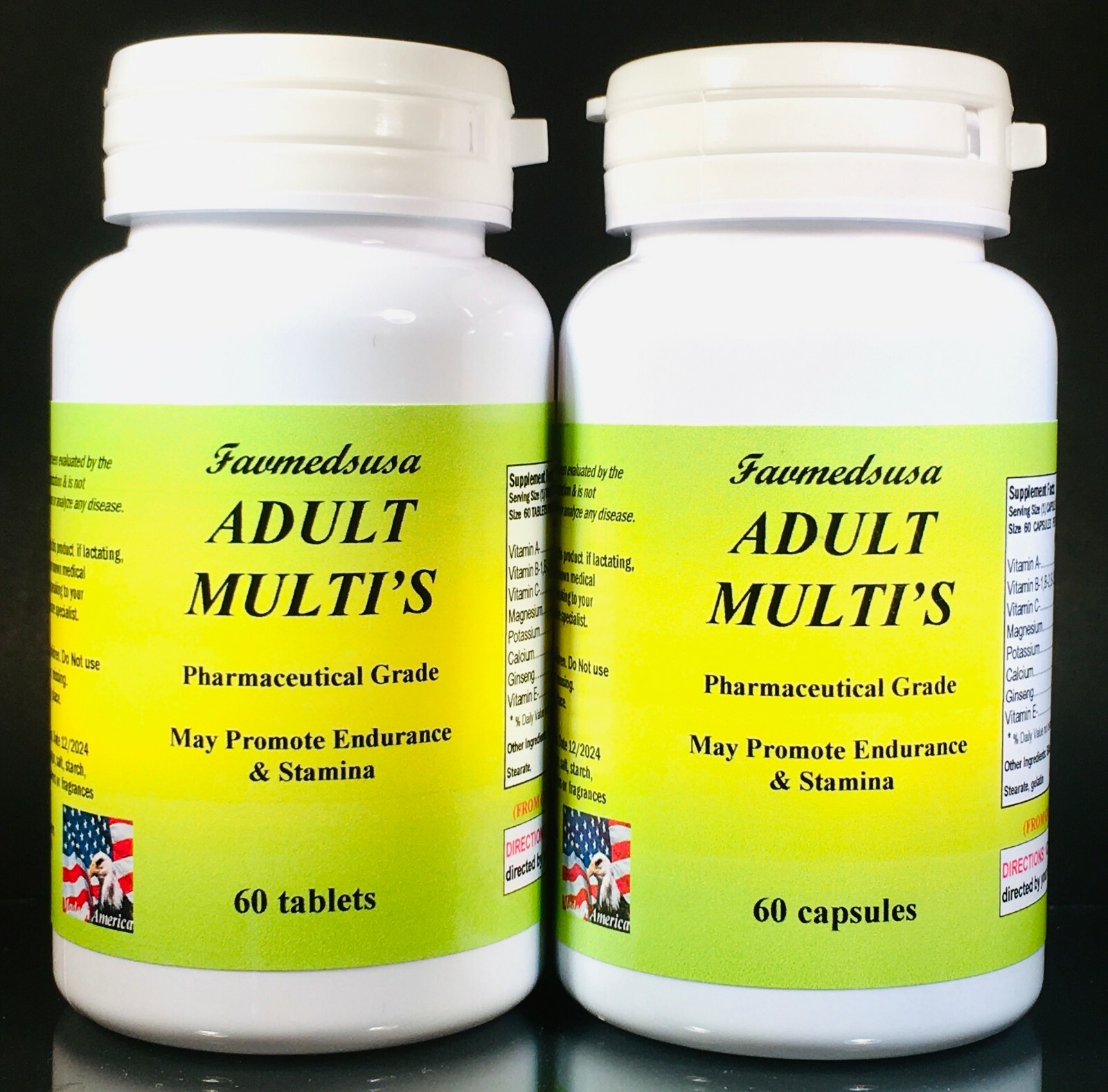 Adult Multivitamins, multivitamins, Made in USA 60 to 300 tablets eBay