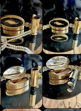 Antique MAX FACTOR Hi Society Compact Lipstick Case Purse Accessory Vtg ￼Trinket